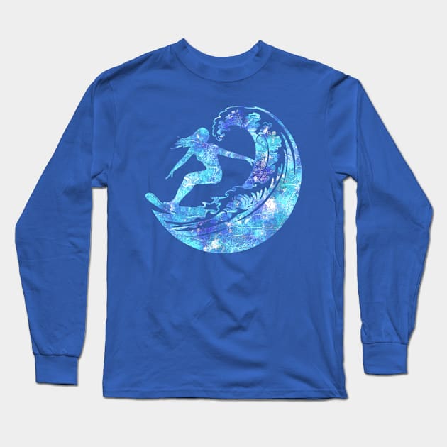 Surfer Girl Long Sleeve T-Shirt by NextLevelDesignz